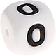 Weiße Silikon-Buchstabenwürfel, 10 mm : O