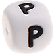 Weiße Silikon-Buchstabenwürfel, 10 mm : P