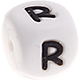 Weiße Silikon-Buchstabenwürfel, 12 mm : R