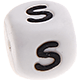 Weiße Silikon-Buchstabenwürfel, 10 mm : S
