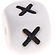 Weiße Silikon-Buchstabenwürfel, 12 mm : X