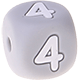 Grey silicone alphabet cubes, 10 mm : 4