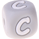 Hellgraue Silikon-Buchstabenwürfel, 10 mm : C