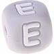 Hellgraue Silikon-Buchstabenwürfel, 10 mm : E