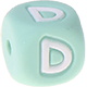Mint Silikon-Buchstabenwürfel, 10 mm : D