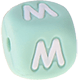 Mint Silikon-Buchstabenwürfel, 10 mm : M