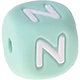 Mint Silikon-Buchstabenwürfel, 10 mm : N