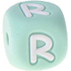 Mint Silikon-Buchstabenwürfel, 10 mm : R