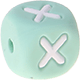 Mint Silikon-Buchstabenwürfel, 10 mm : X