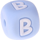 Pastellblaue Silikon-Buchstabenwürfel, 10 mm : B