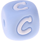 Pastellblaue Silikon-Buchstabenwürfel, 10 mm : C