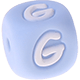 Pastellblaue Silikon-Buchstabenwürfel, 10 mm : G