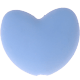 Silikon-Motivperle – Herzen : babyblau