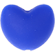 Silikon-Motivperle – Herzen : dunkelblau