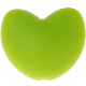 Silikon-Motivperle – Herzen : gelbgrün