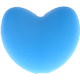 Silikon-Motivperle – Herzen : skyblau