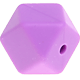 Perles avec motifs – hexagone en silicone, 17 mm : bleu violet