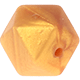 silicone motif bead – hexagon, 17 mm : gold