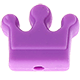 silicone motif bead – crown : blue purple