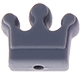 Kraal met motief – kroon uit silicone : grijs