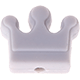 Perlina sagomata – corona in silicone : grigio chiaro