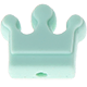 silicone motif bead – crown : mint
