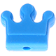 Perlina sagomata – corona in silicone : azzurra