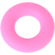 silicone motif bead – mini rings : baby pink