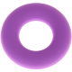 silicone motif bead – mini rings : blue purple