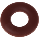 silicone motif bead – mini rings : brown