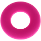 Kraal met motief – mini-ringen uit silicone : donker roze