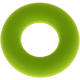 Kraal met motief – mini-ringen uit silicone : geel groen