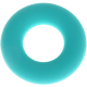 silicone motif bead – mini rings : light turquoise