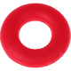silicone motif bead – mini rings : red