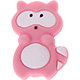 Perlina sagomata – piccolo procione in silicone : rosa