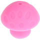 silicone motif bead – mushrooms : baby pink