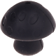 silicone motif bead – mushrooms : black