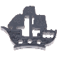 Silikonové kousátko ve tvaru lodi : šedá