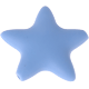 Silikon-Motivperle – Sterne : babyblau