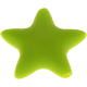 Silikon-Motivperle – Sterne : gelbgrün
