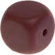 Perlina sagomata – cubi in silicone : marrone