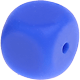 Perles avec motifs – cubes en silicone : bleu foncé