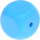 Perlina sagomata – cubi in silicone : azzurra