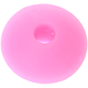 Contas achatadas de silicone 10mm : bebê rosa
