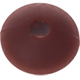 perles lentilles de silicone, 10mm : marron