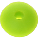 Contas achatadas de silicone 10mm : amarelo verde