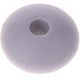 perles lentilles de silicone, 10mm : gris clair