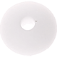 perles lentilles de silicone, 10mm : blanc