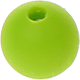 Silikonperlen, 10 mm : gelbgrün