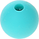 perles de silicone, 10 mm : turquoise clair
